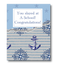 Navy, Congratulations for A School Congratulations,  5.5"x4.25", envelope included, personalization available