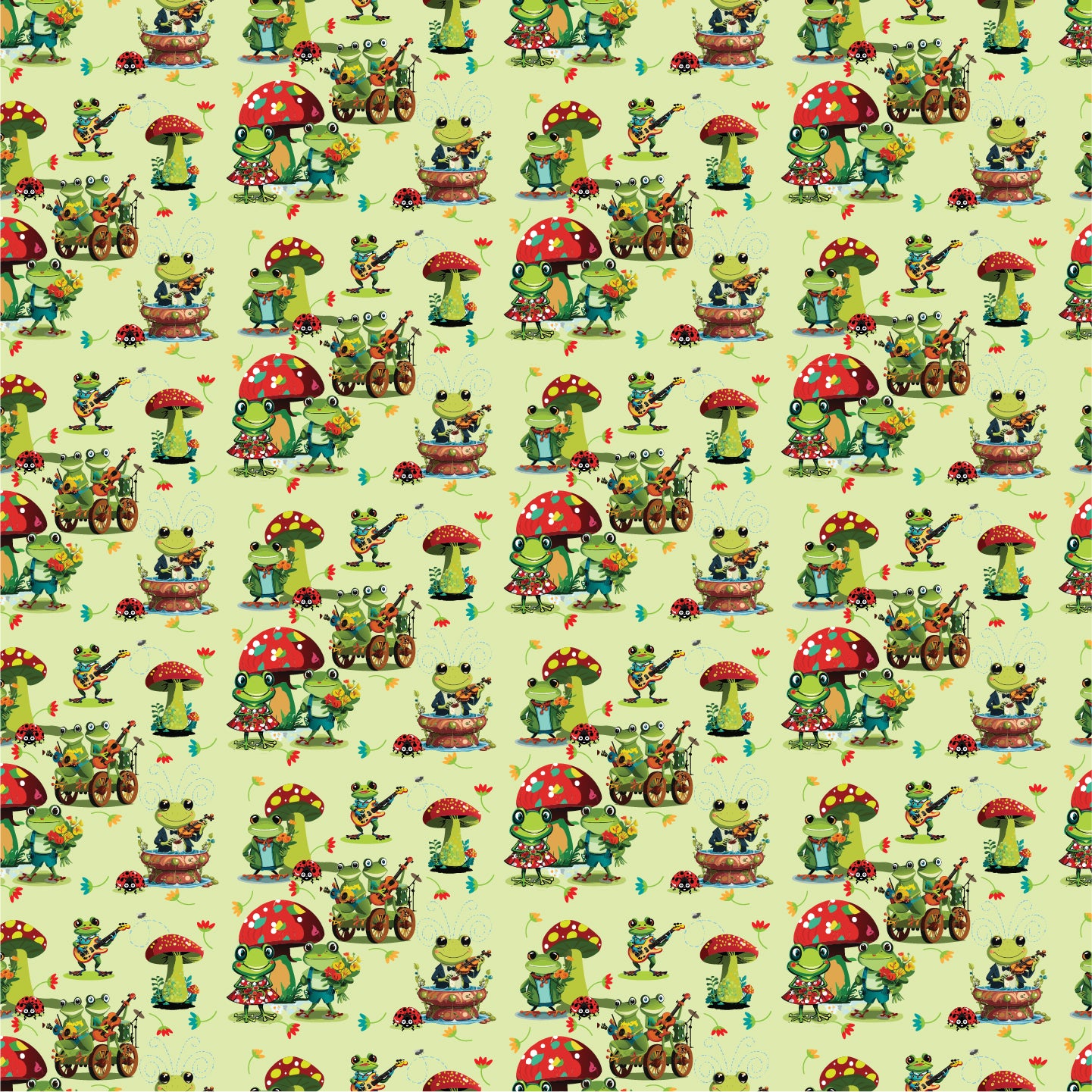 Frog Friends Wrapping Paper, 29"x20", 5 sheets, heavy duty and peek proof