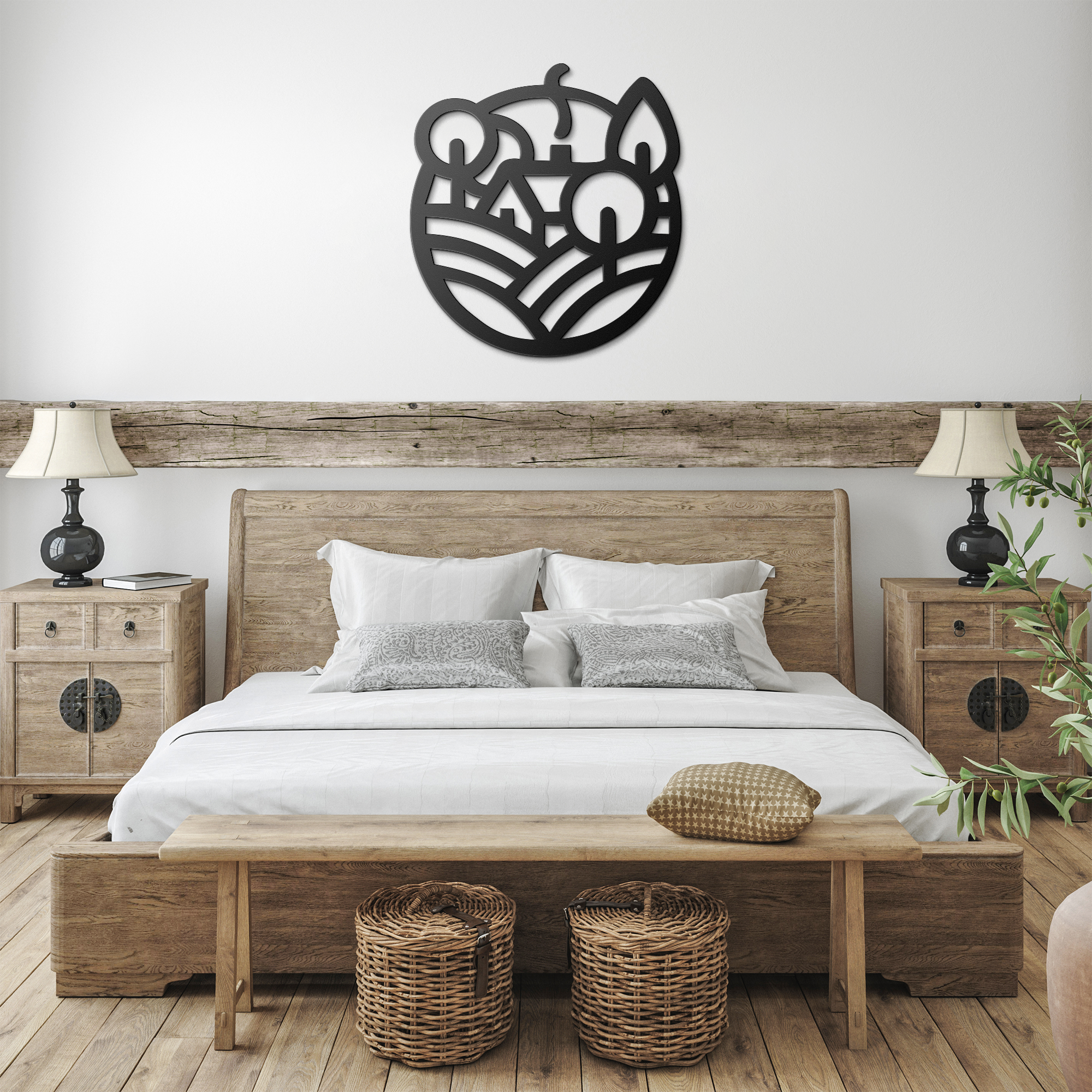 Cabin_Die-Cut_Metal_Sign_Black_Farmhouse_Bedroom_Mockup.png