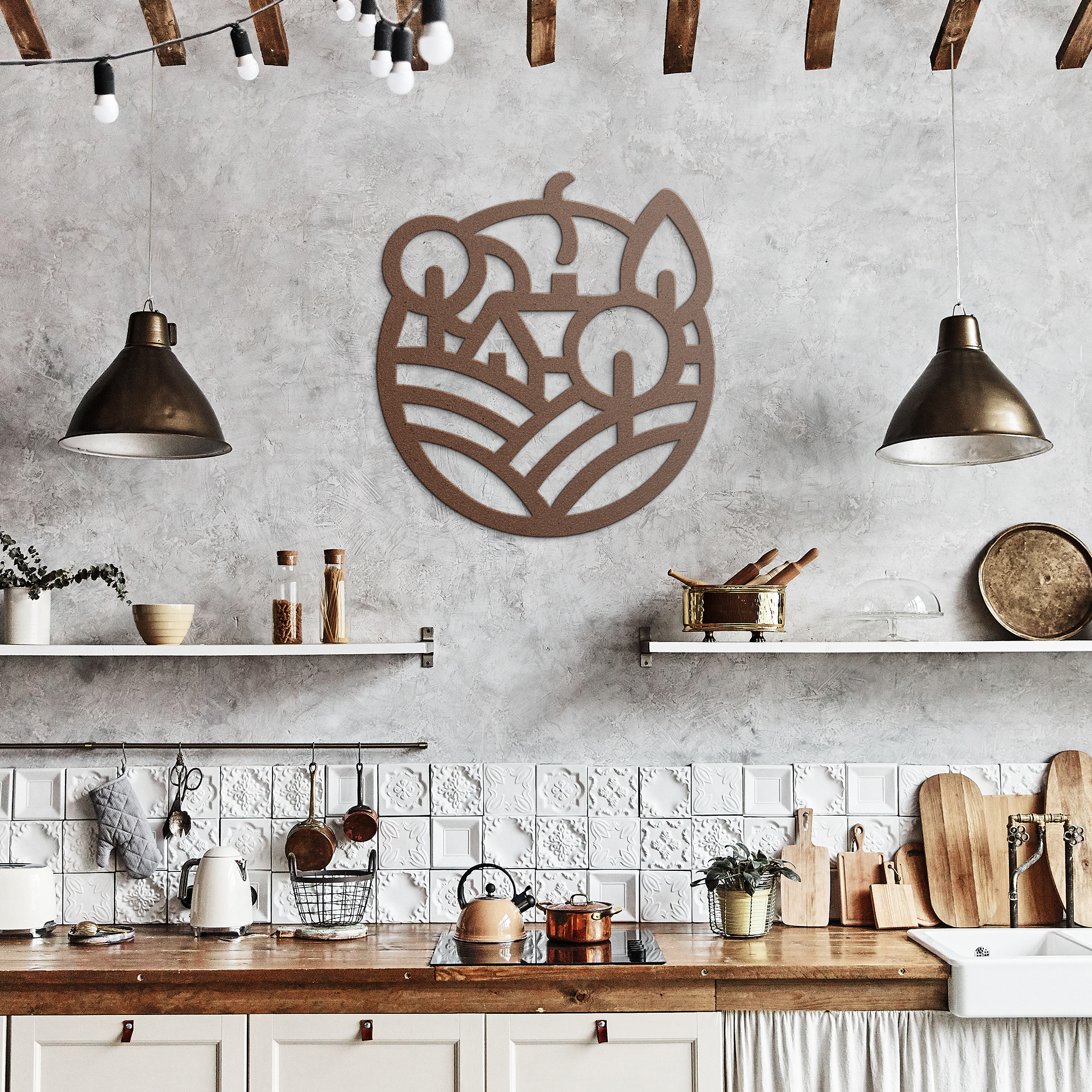 Cabin_Die-Cut_Metal_Sign_Copper_Rustic_Kitchen_Mockup.png
