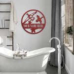 Ducks on the Wing Die-Cut Metal Sign, Customizable, 6 sized, 5 colors