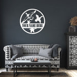 Ducks on the Wing Die-Cut Metal Sign, Customizable, 6 sized, 5 colors