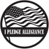 U. S. Flag Pledge of Allegiance Die-Cut Metal Sign