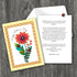 Floral Mother's Day Card, 5"x7", envelope included, interior text listed and pictured below