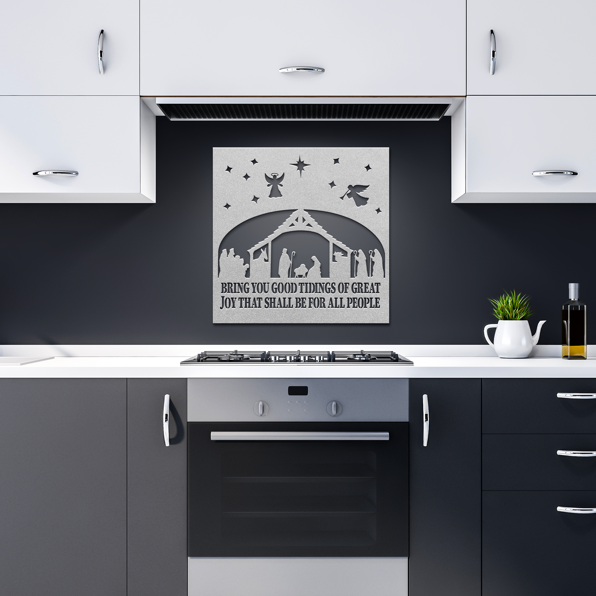 Nativity_Die-Cut_Metal_Sign_Silver_Dark_Kitchen_Mockup.png