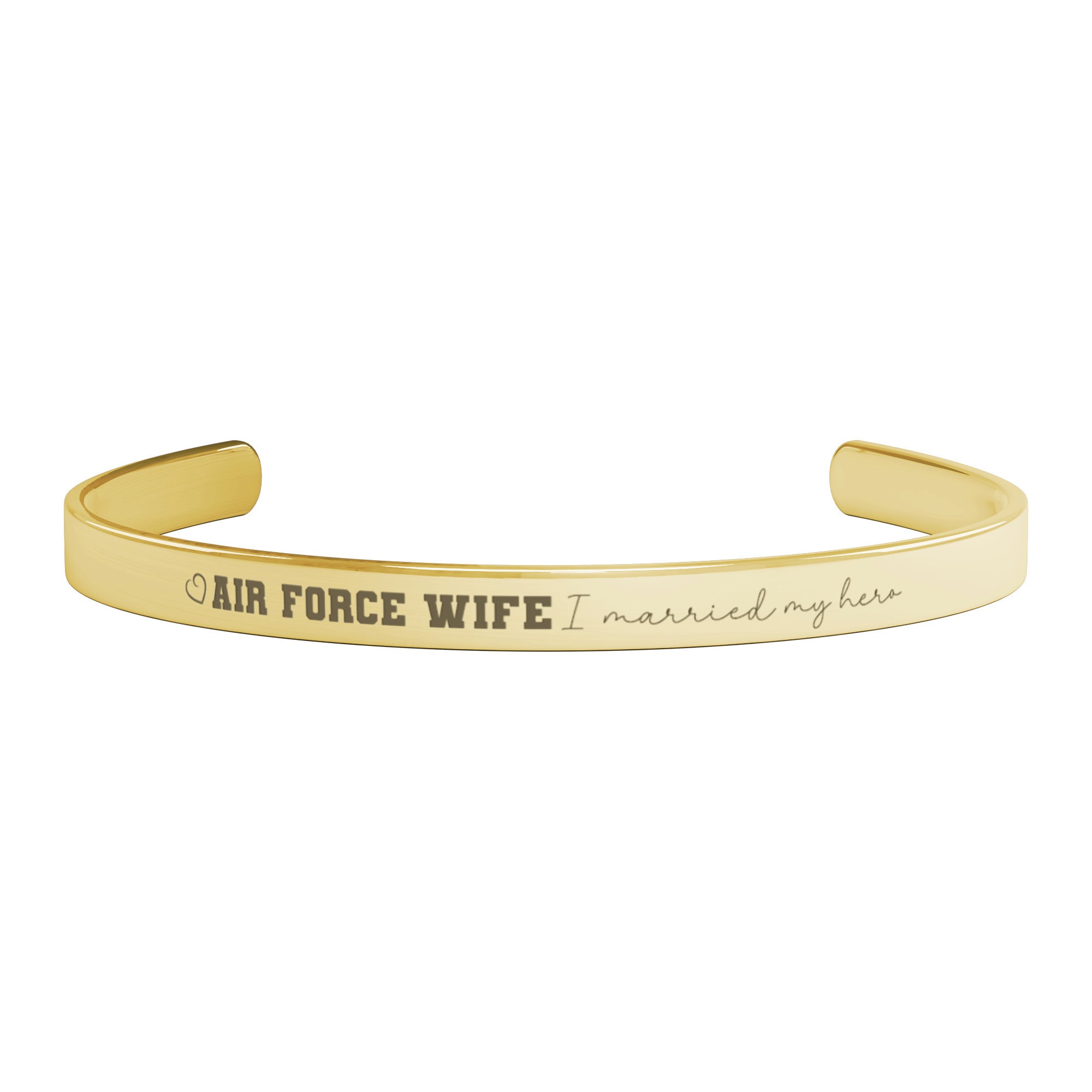 Air Force Wife Cuff Bracelet - Gold, Rose Gold or Silver