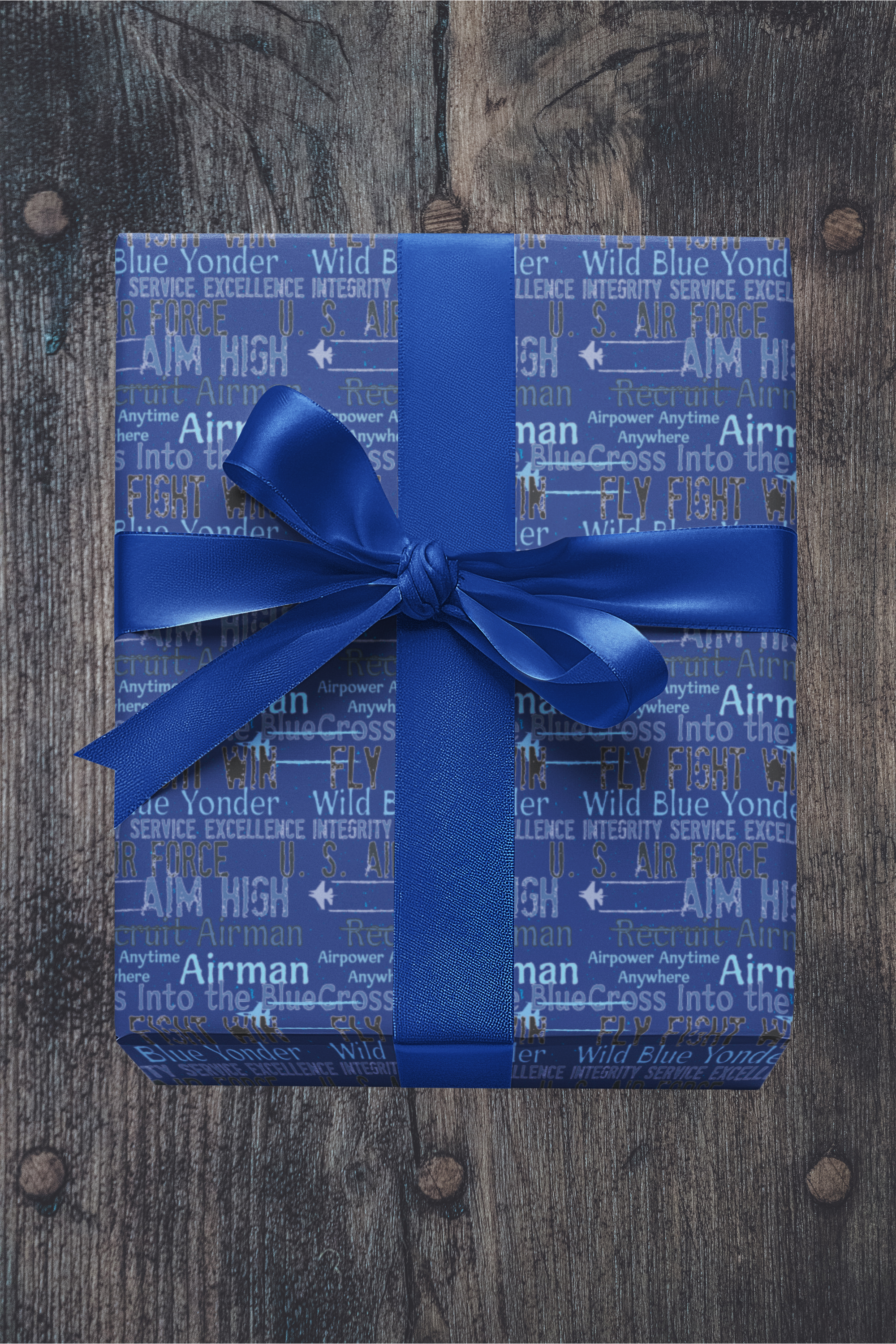 Air Force Slogans Wrapping Paper, 5 sheets