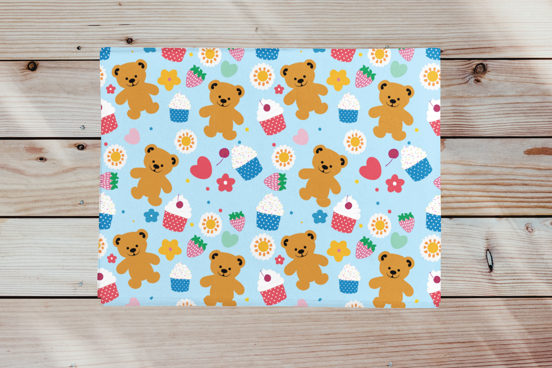 Teddy Bear Picnic Wrapping Paper, 29.5 x 20.5, 5 sheets