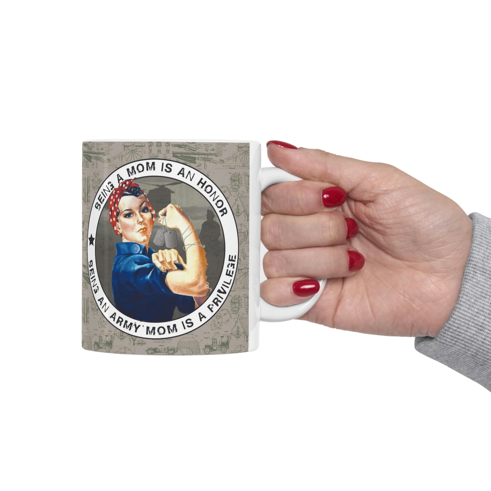 Army Mom Privilege Mug - Ceramic, 11 oz.