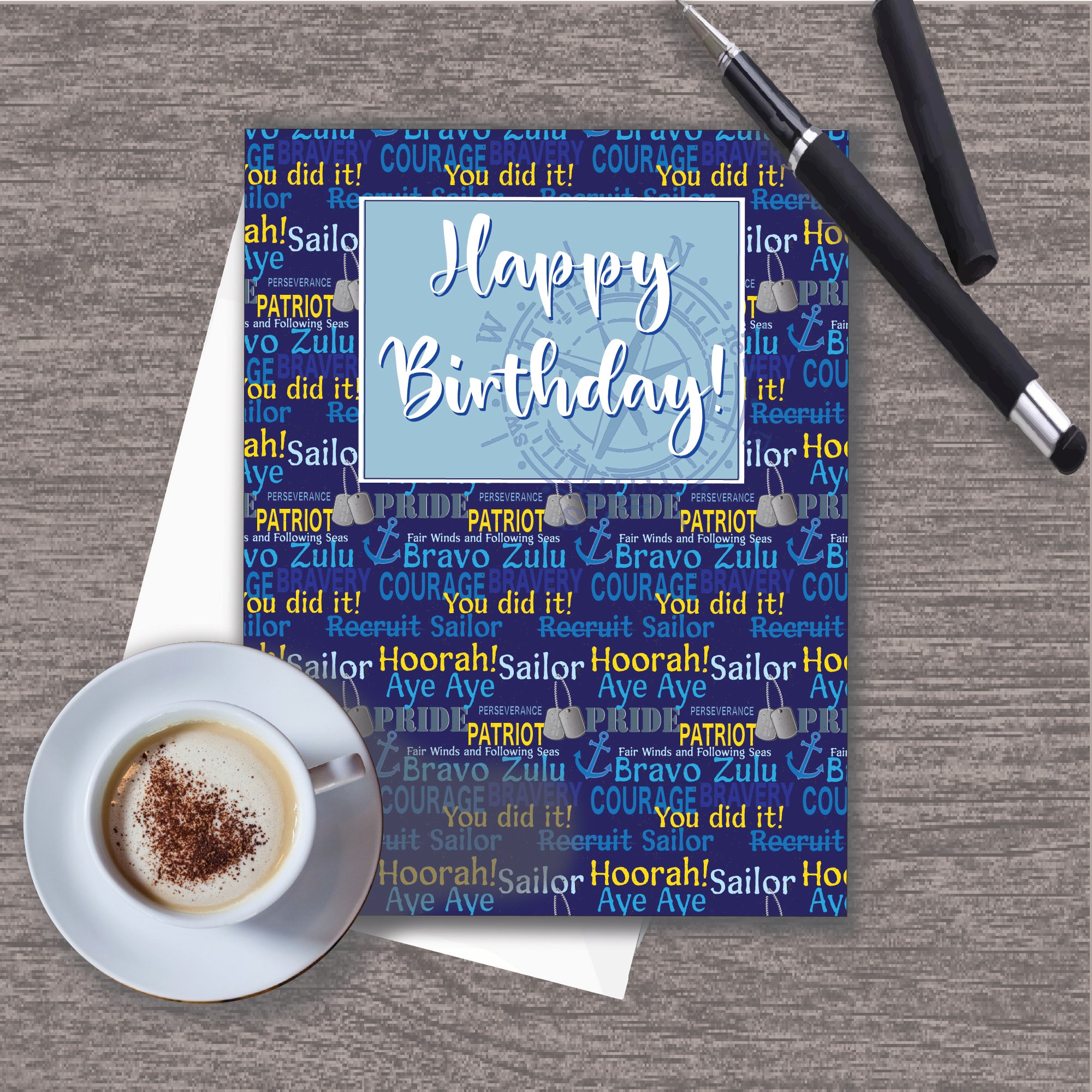 Navy Birthday Card