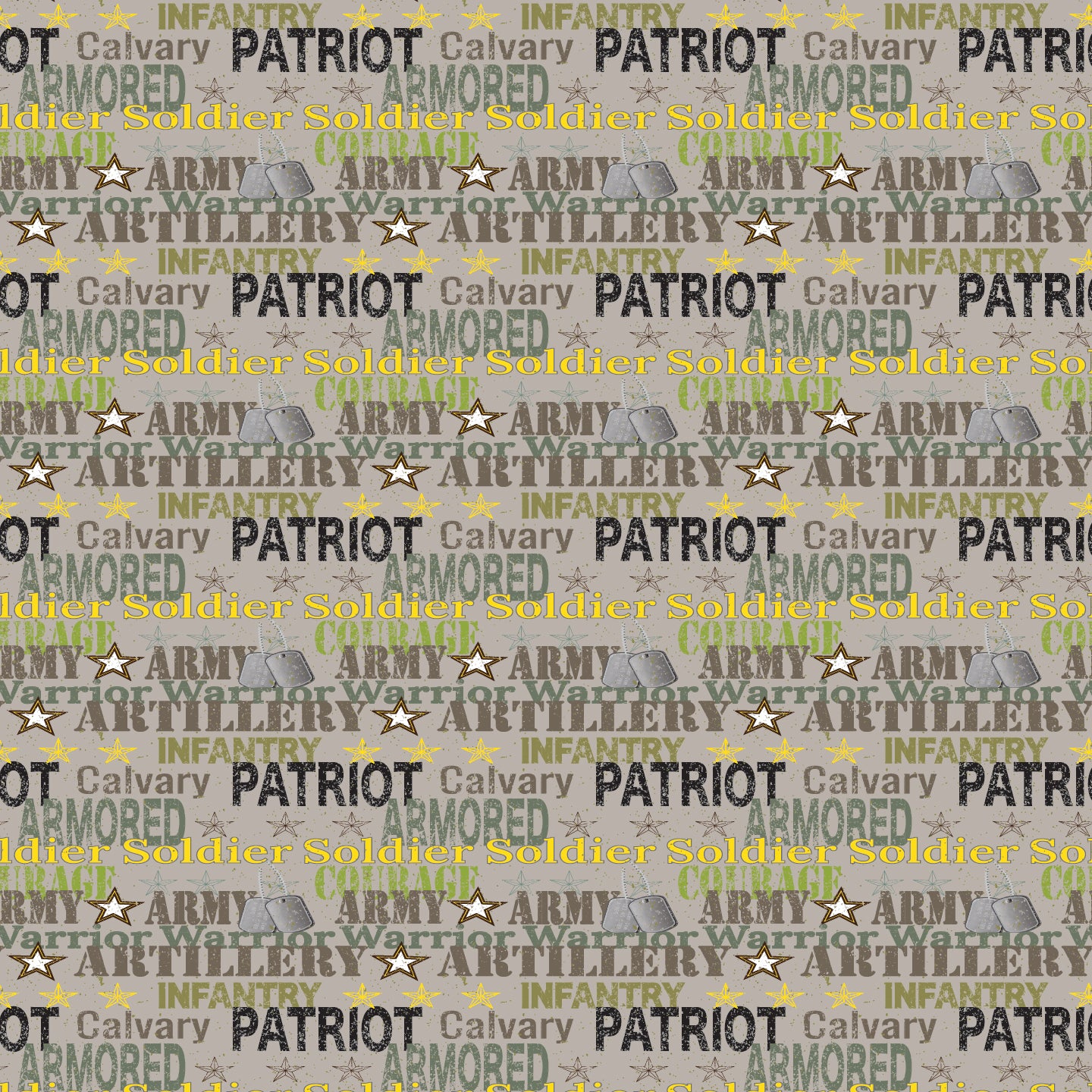 Army Slogans Wrapping Paper, 29" X 20", 5 sheets