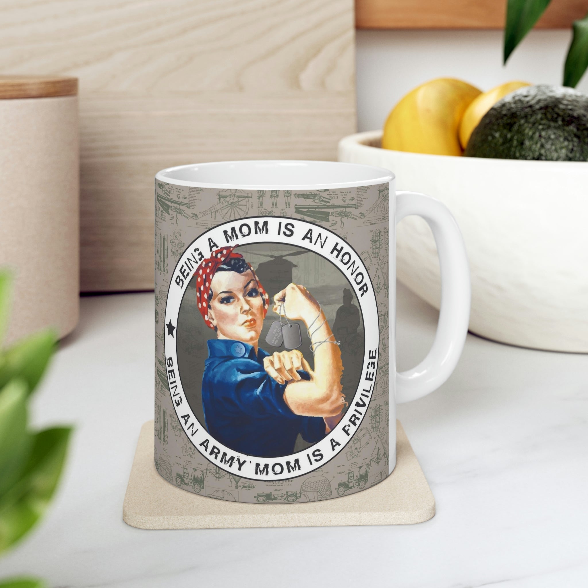 Army Mom Privilege Mug - Ceramic, 11 oz.