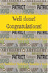 Army Congratulations Card, 5.5" X 4.25", blank inside, envelope included