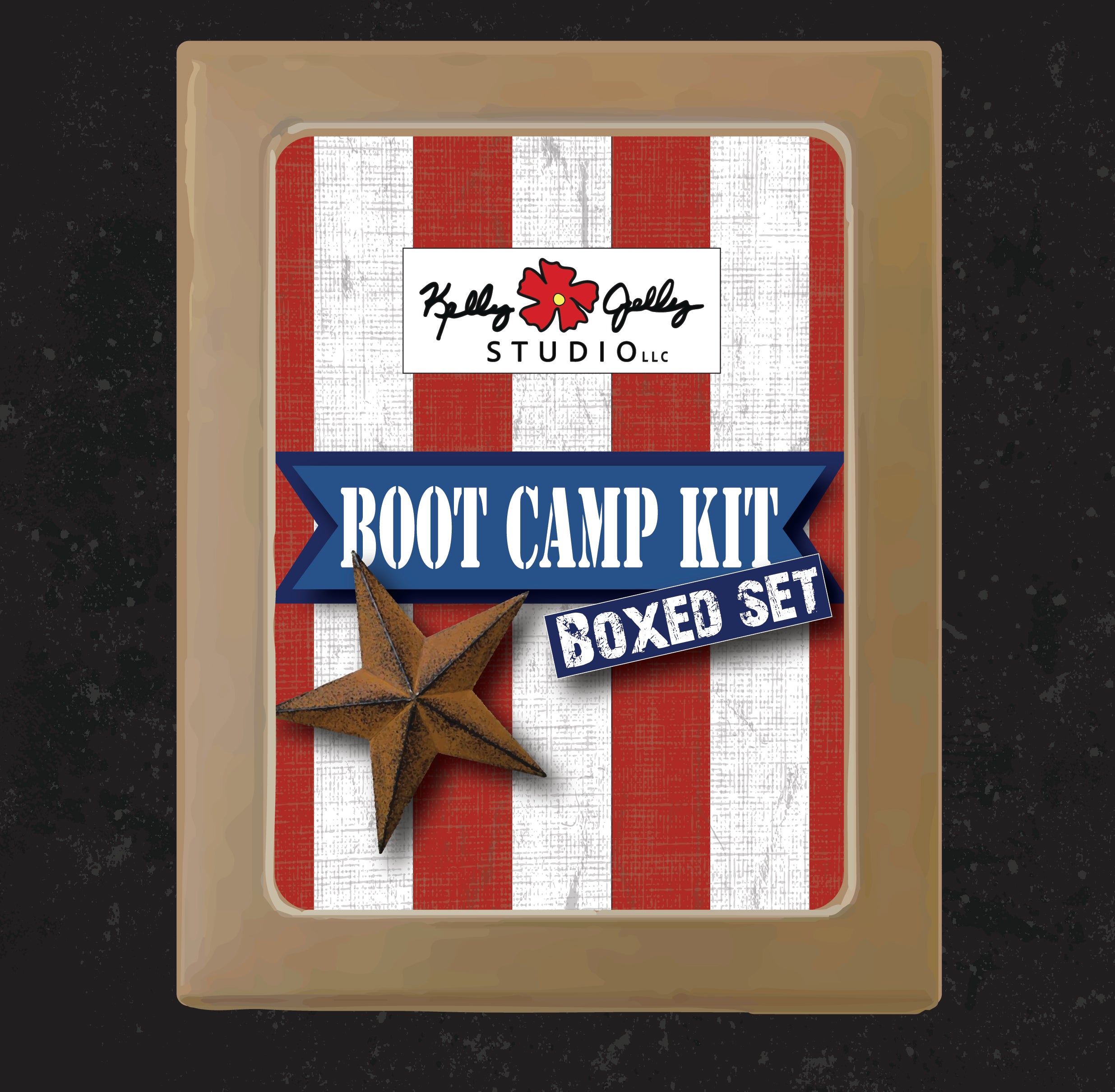 Army Boot Camp Kit Boxed Set-11 cards with Envelopes + a Pin Button