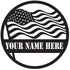 U. S. Flag Die Cut Metal Sign Customizable