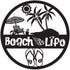 Beach Life Die Cut Metal Sign