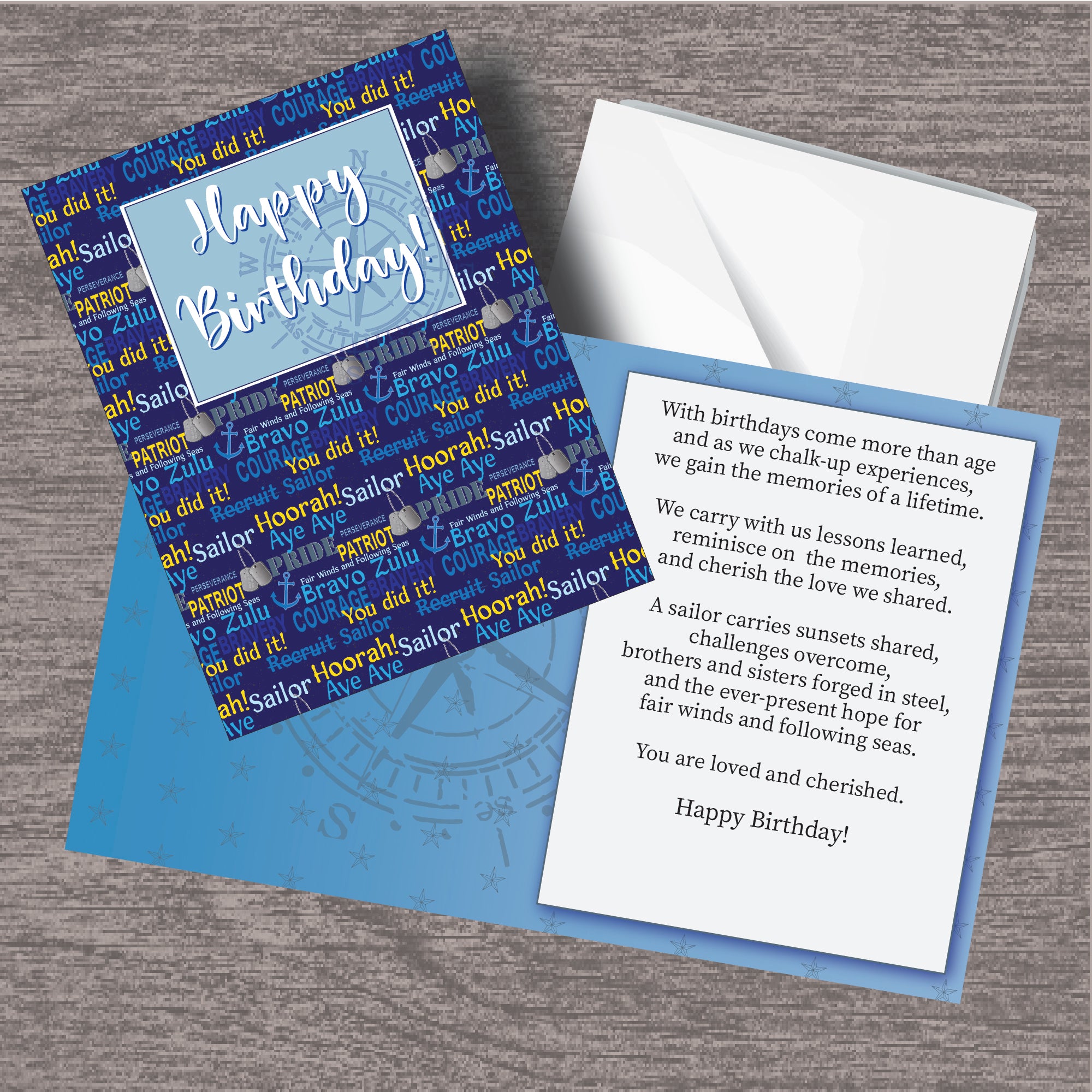 Navy Birthday Card