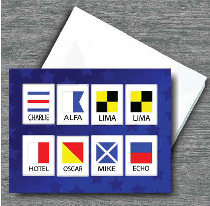 Signal Flags Call Home Card