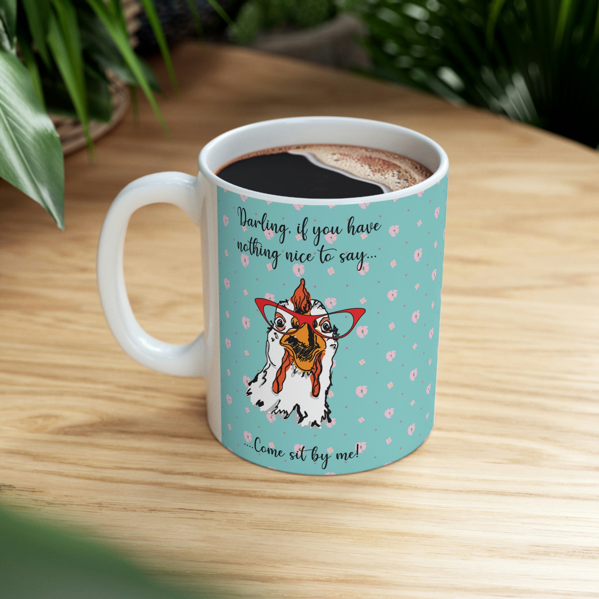 Gossip Chicken Ceramic Mug 11oz